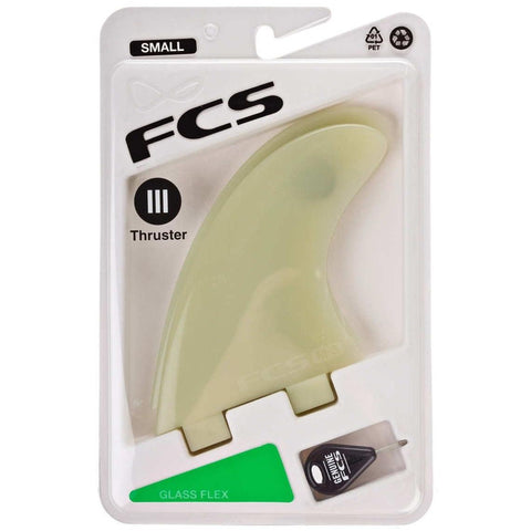 FCS M3 Natural Glass Tri Fin Set