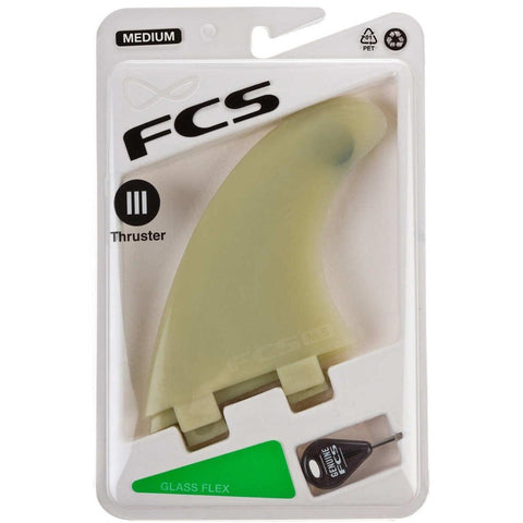 FCS M5 Natural Glass Tri Fin Set