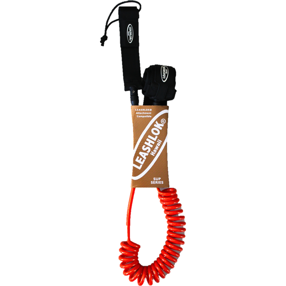 Leashlok 10ft Coiled Leash Red