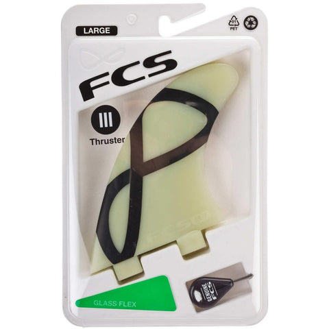 FCS M7 Natural Glass Tri Fin Set