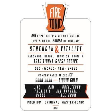 Hilbilby Fire Tonic Original Front Label