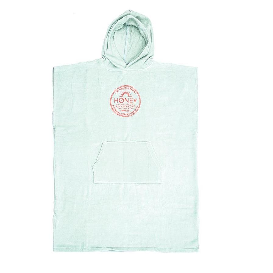 O & E Ladies Hooded Poncho - Mint 1