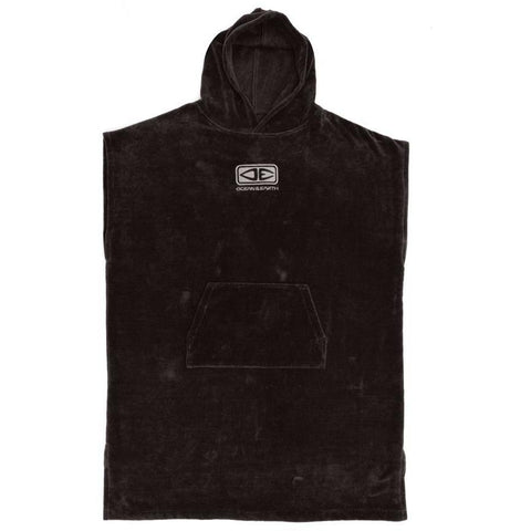 O & E Mens Hooded Poncho - Corp - Black 1