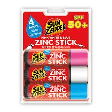 Sun Zapper Pink/White/Blue Tri Pack Zinc Sticks
